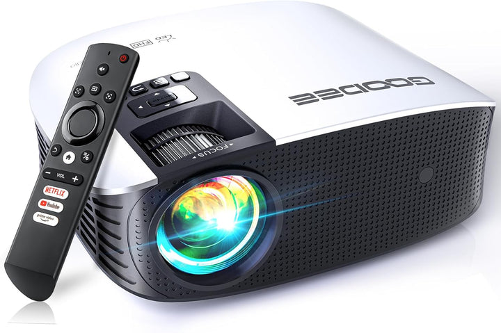 GooDee Proyector inteligente 4K con WiFi 5G y Bluetooth, aplicacion...