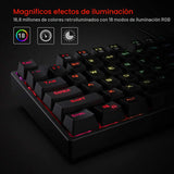 Redragon Teclado mecánico para juegos K582 RGB, 100% 104 teclas de...