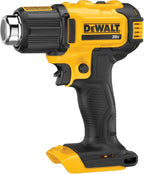 DEWALT Pistola de calor máxima de 20 V, inalámbrica, hasta 990 grados, 42 minutos de tiempo de funcionamiento, luz LED, pistola de calor con accesorios de boquilla plana y de gancho