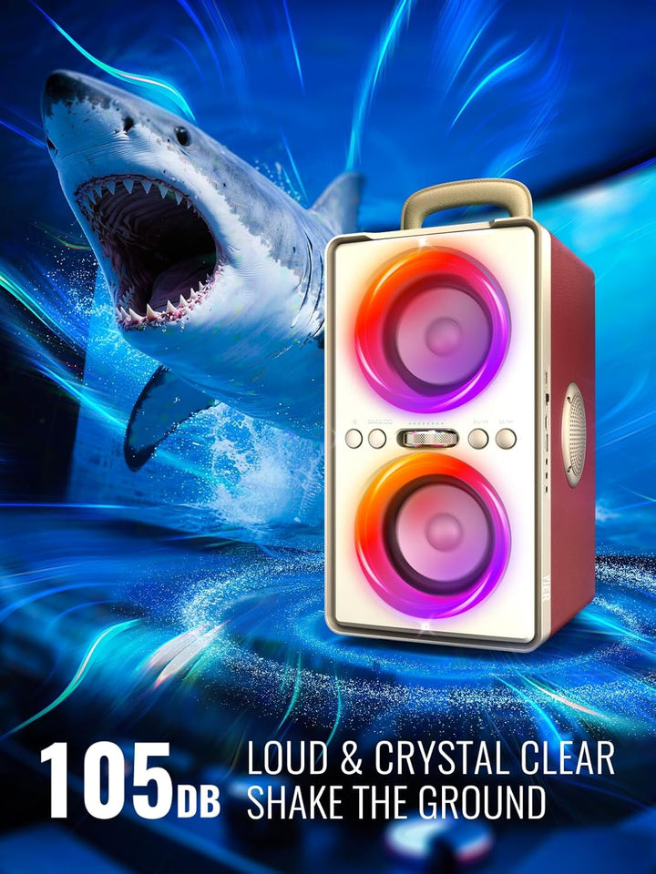 YIER Altavoz Bluetooth, altavoz de fiesta de pico de 240 W con grav...