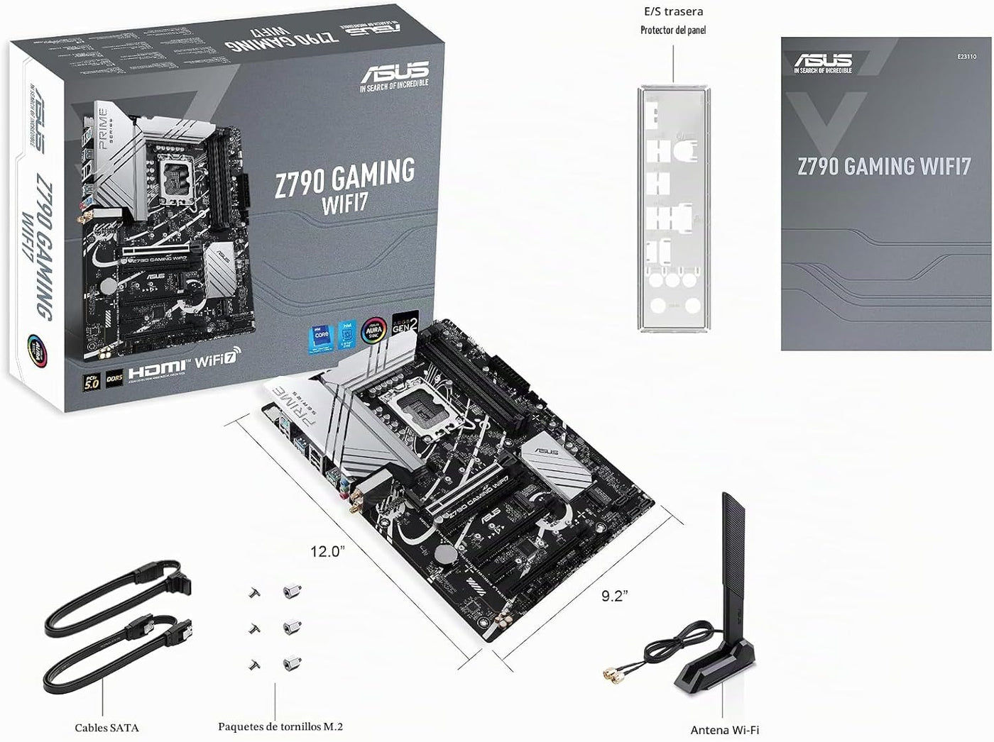 ASUS Z790 GAMING WIFI7 (LGA 1700) Placa base ATX con PCIe 5.0, tres...