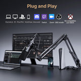 Kit de micrófono USB 192KHZ\/24BIT Enchufa y usa MAONO AU-A04 USB p...