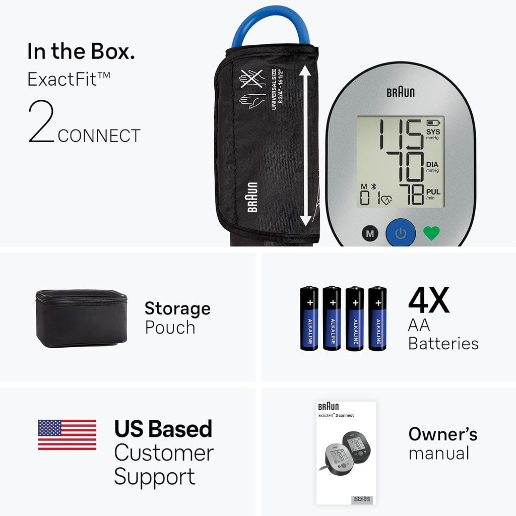 Braun ExactFit 2 Connect Monitor de presión arterial con Bluetooth
