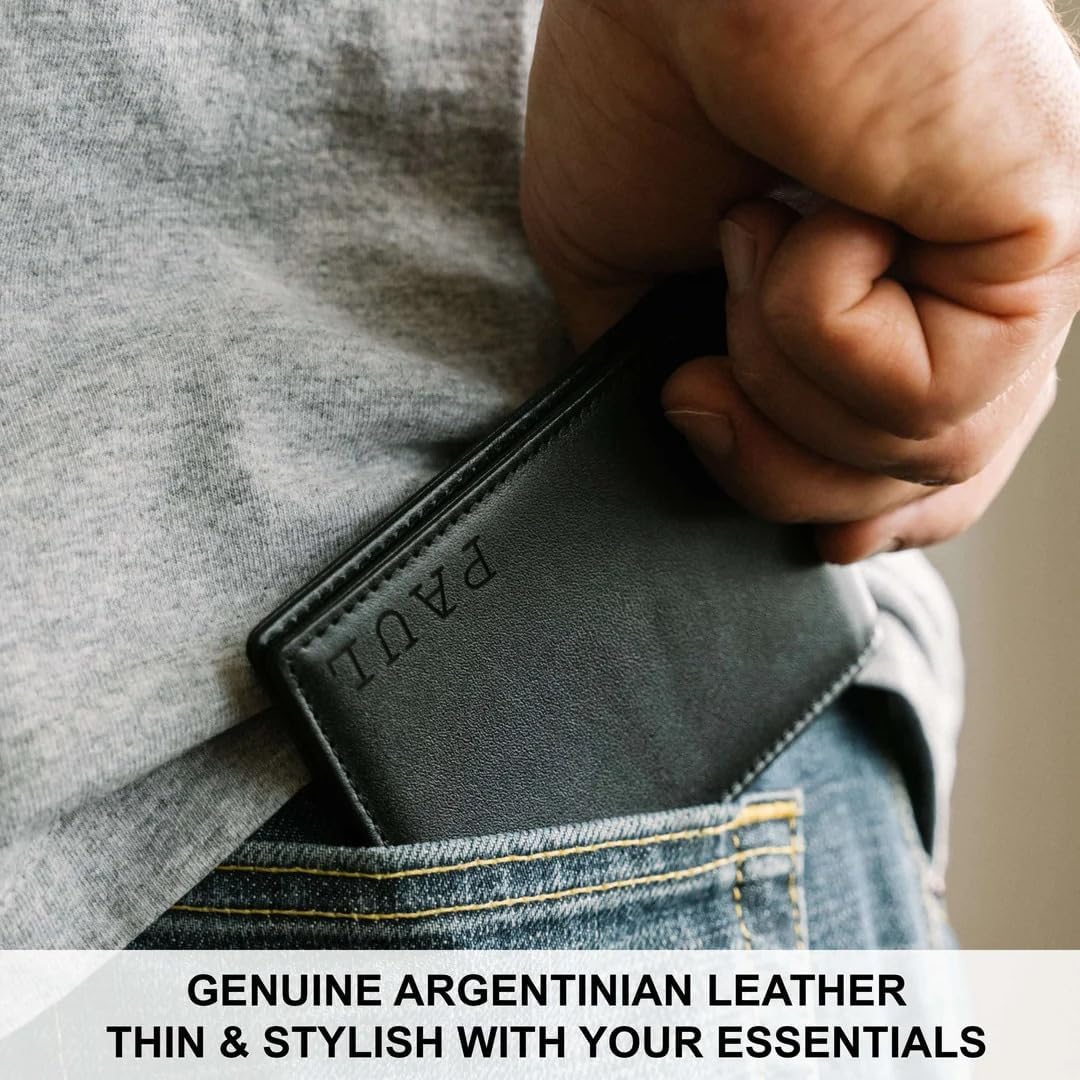STAY FINE Carteras para hombres con bloqueo RFID | Billetera plegab...