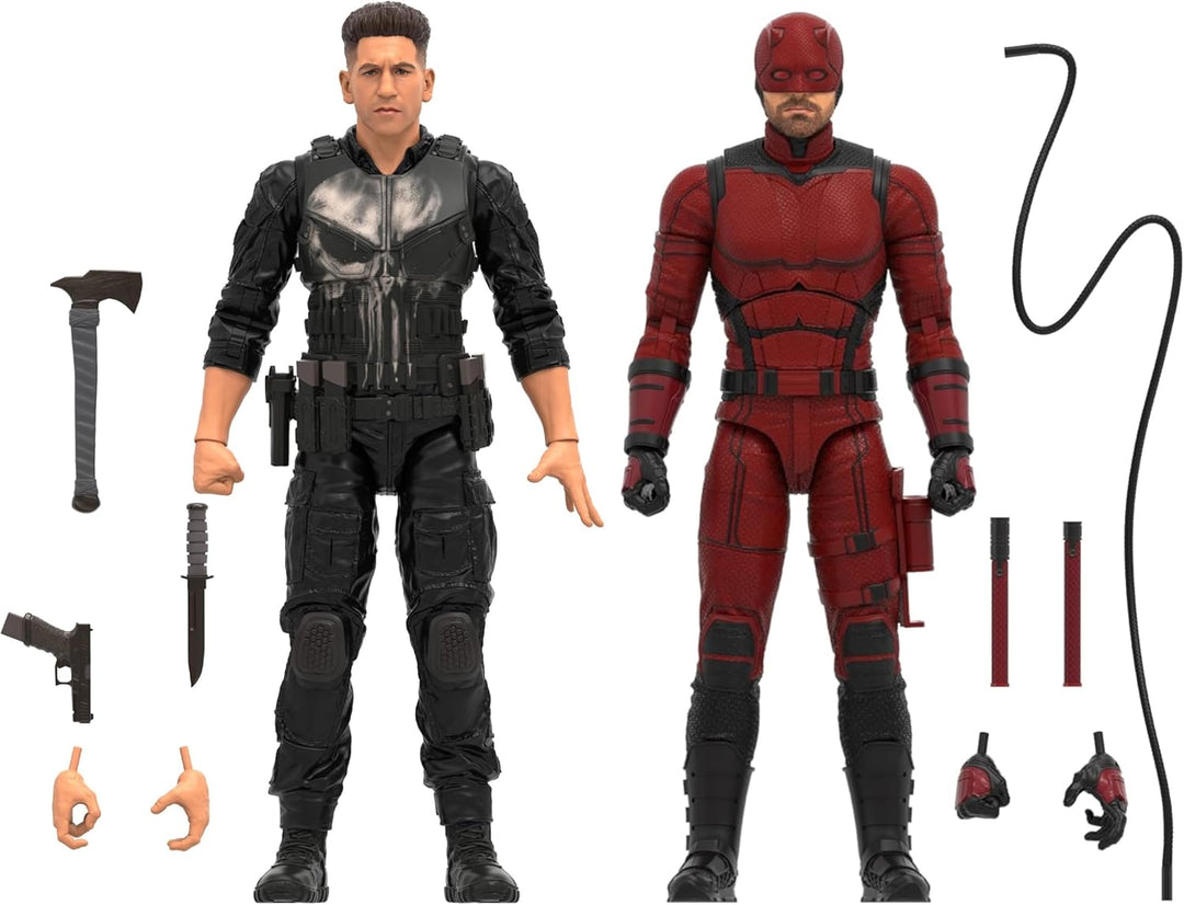 Marvel Legends Born Again Daredevil &amp; Punisher Figura de acción...