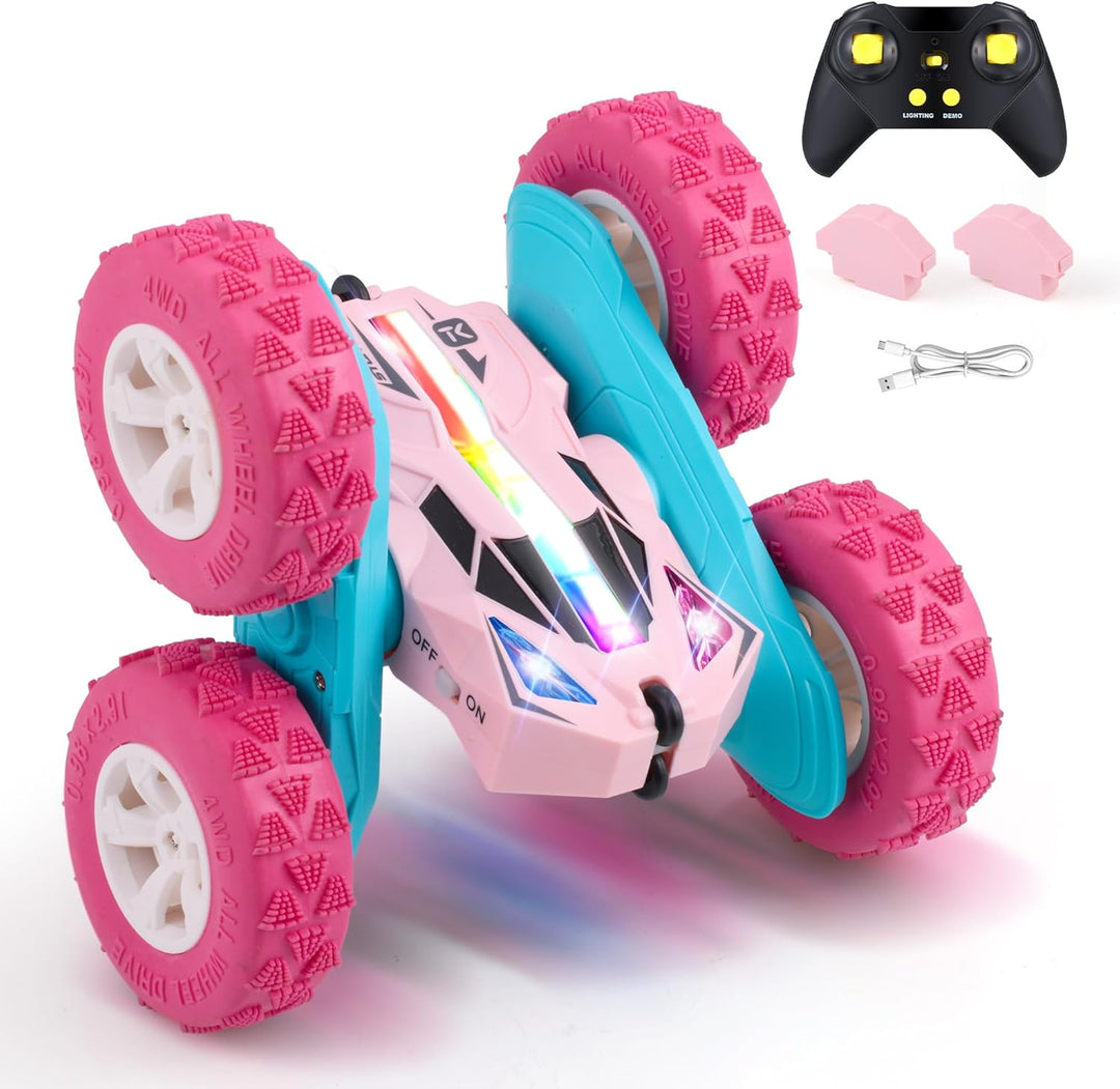 Threeking Nuevo auto de control remoto RC Flip Stunt de doble cara...