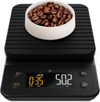 Greater Goods Báscula de café con temporizador, precisión de 0.004 oz para