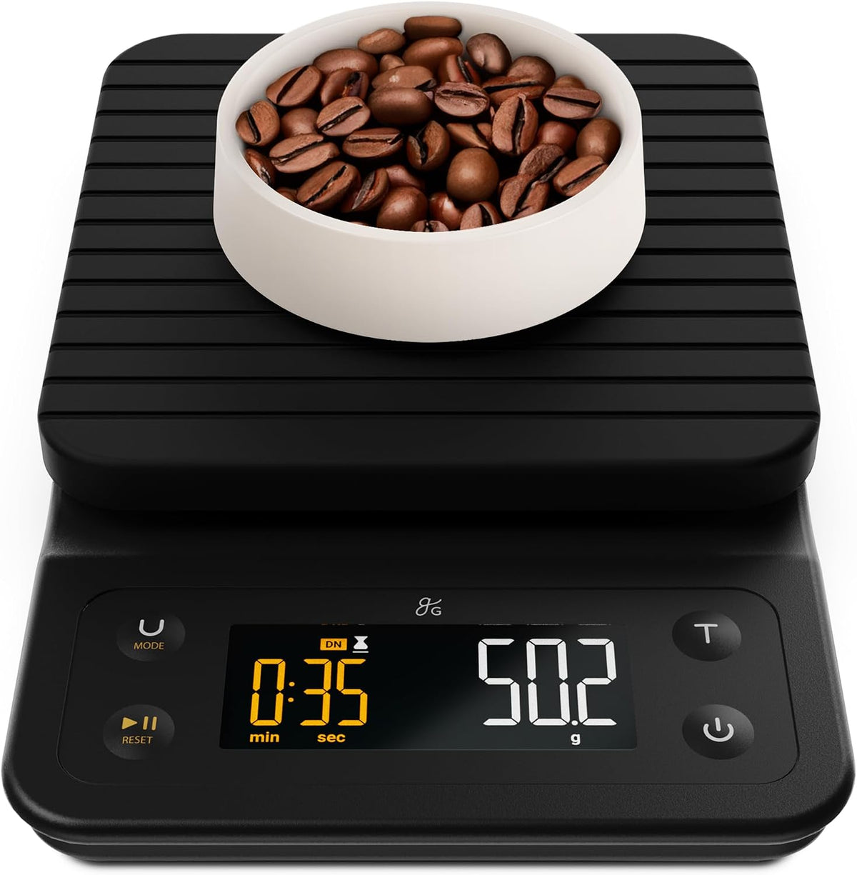 Greater Goods Báscula de café con temporizador, precisión de 0.004 oz para