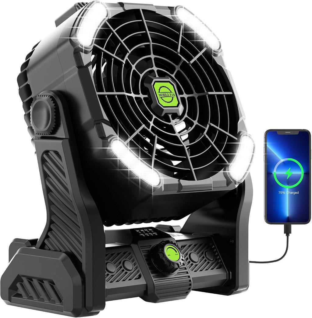 TDLOL - Tienda de campaña portátil recargable con ventilador con lu...