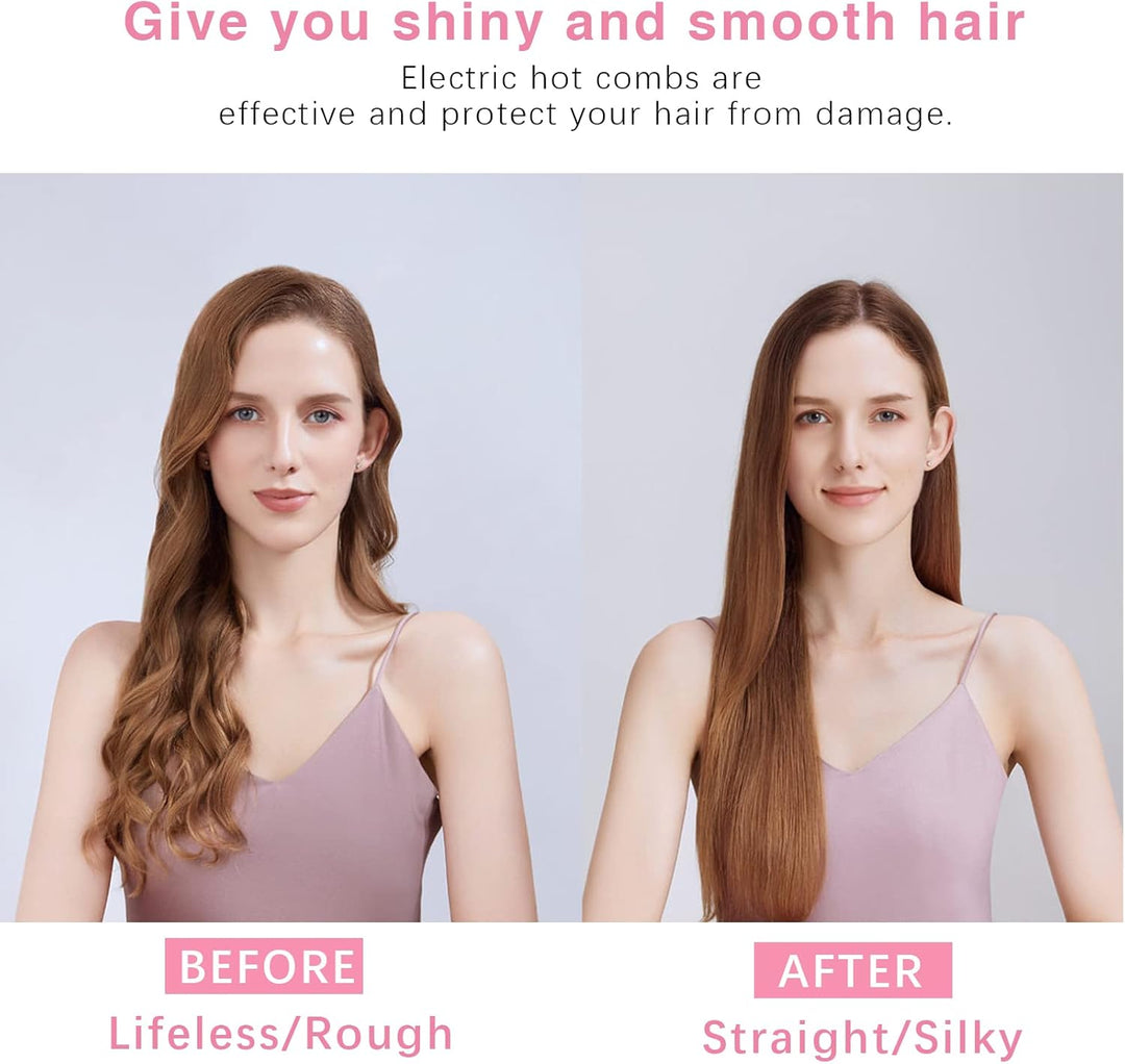 Plancha eléctrica de lujo y peine rizador para cabello y pelucas na...