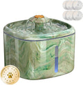Fuente de agua para gatos automática de 2.5 L, parte superior giratoria interactiva y diseño de camuflaje, bomba ultrasilenciosa con filtro de 4 etapas, dispensador de agua para mascotas con 2 filtros