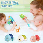 LZZAPJ Juguetes de baño para bebés de 1 a 3 años, juguete de bañera para niños con 36 letras y números de espuma para el baño, juegos de pesca con red de pescar, juguete de piscina con bolsa de