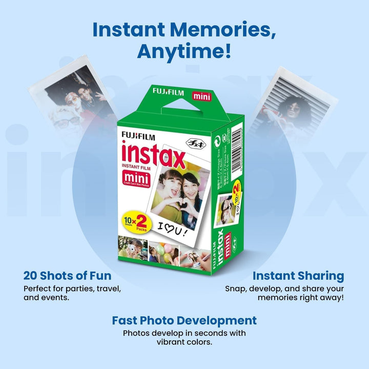 Fujifilm Película instantánea Instax Mini, 60 disparos (10 hojas x...