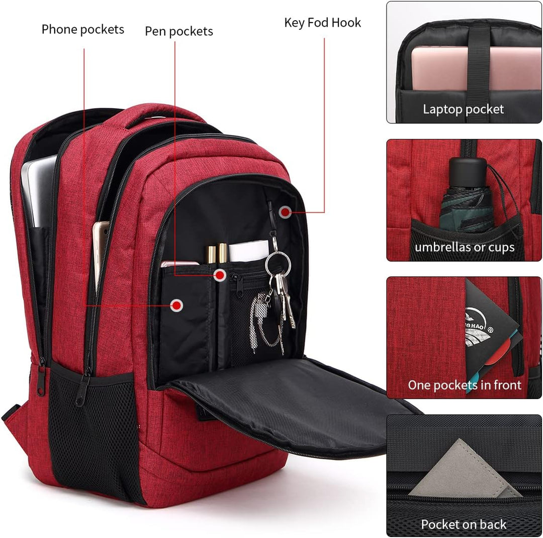 Monsdle Mochila de viaje para laptop, mochilas antirrobo con puerto...