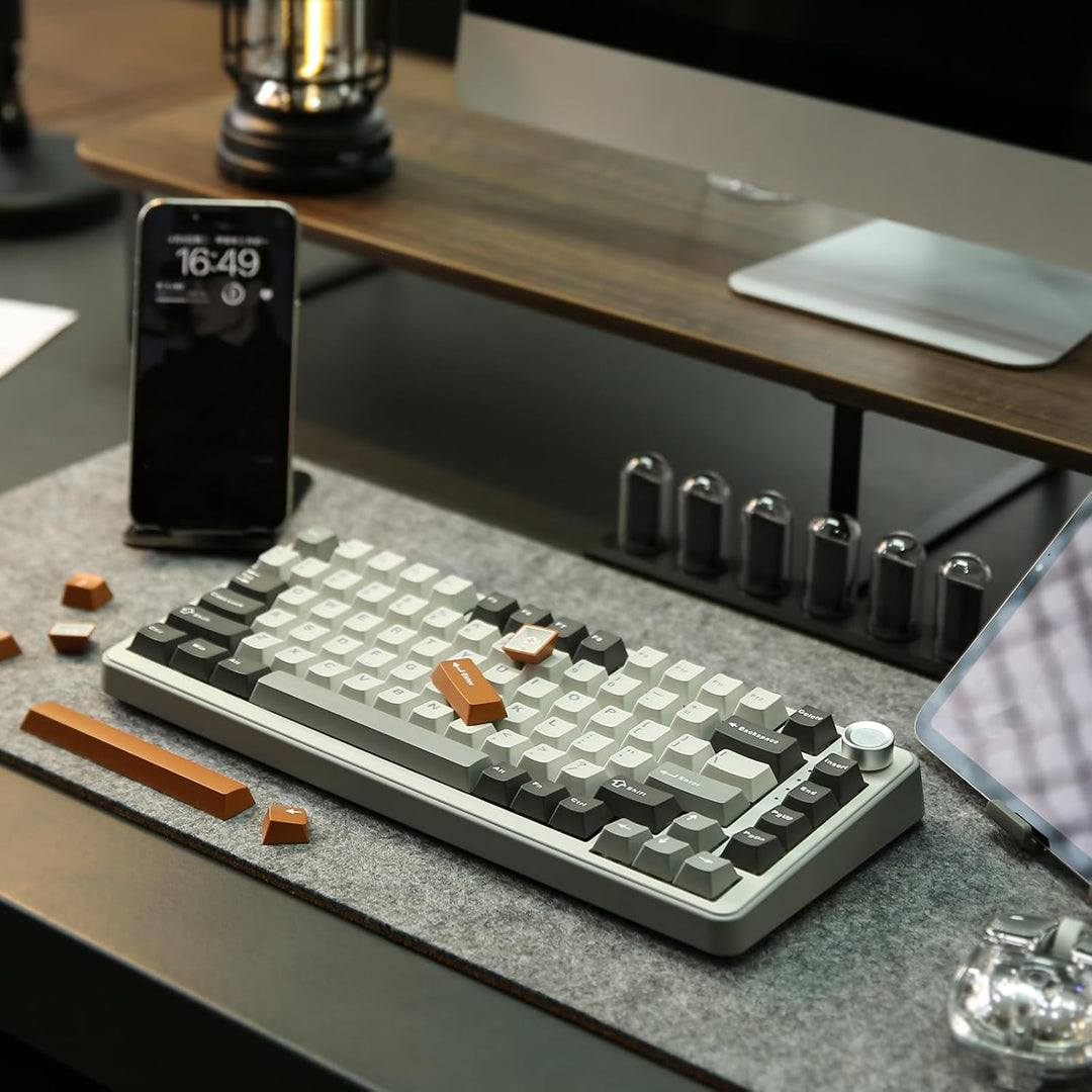 YUNZII Teclado Mecánico Inalámbrico B75 PRO, Diseño 75% con Perilla...