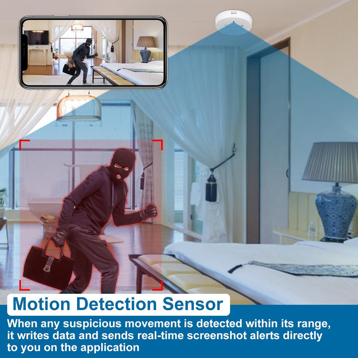 eovas Cámara de seguridad Smoke The Detector Cámara 1080P