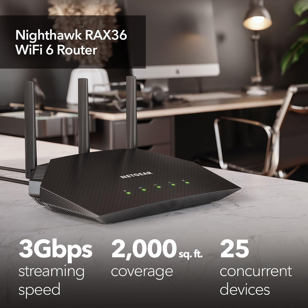 NETGEAR Nighthawk - Router WiFi 6 (RAX36) \u2013 Solo router, veloc...