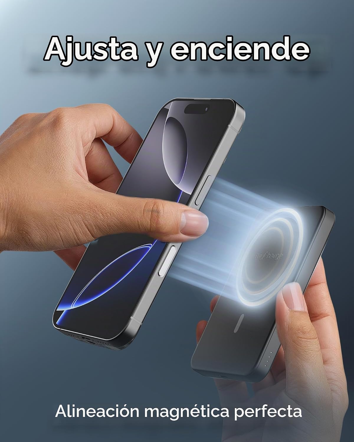 myCharge CliqAir - Banco de energía magnético de 5000 mAh, diseño u...