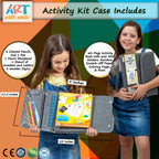Libro de actividades para niñas y niños – Funda premium incluye 60 páginas grandes – 420 calcomanías, papeles para rascar arco iris, calcomanías reutilizables, lápices para colorear, números y letras – Juguetes educativos regalo