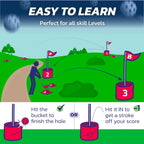 BUCKETGOLF Original Game Set de Viaje de 3 Hoyos