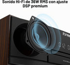 Sistema estéreo para el hogar Bluetooth con reproductor de CD