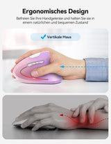 TECKNET Ratón ergonómico recargable Bluetooth \u2013 Ratones vertic...
