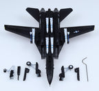 Grumman F-14 Tomcat VX-4 Modelo fundido a presión – 1/100 US Navy Fighter Jet, modelo de exhibición de metal preconstruido con soporte, regalo coleccionable para fanáticos de la aviación militar