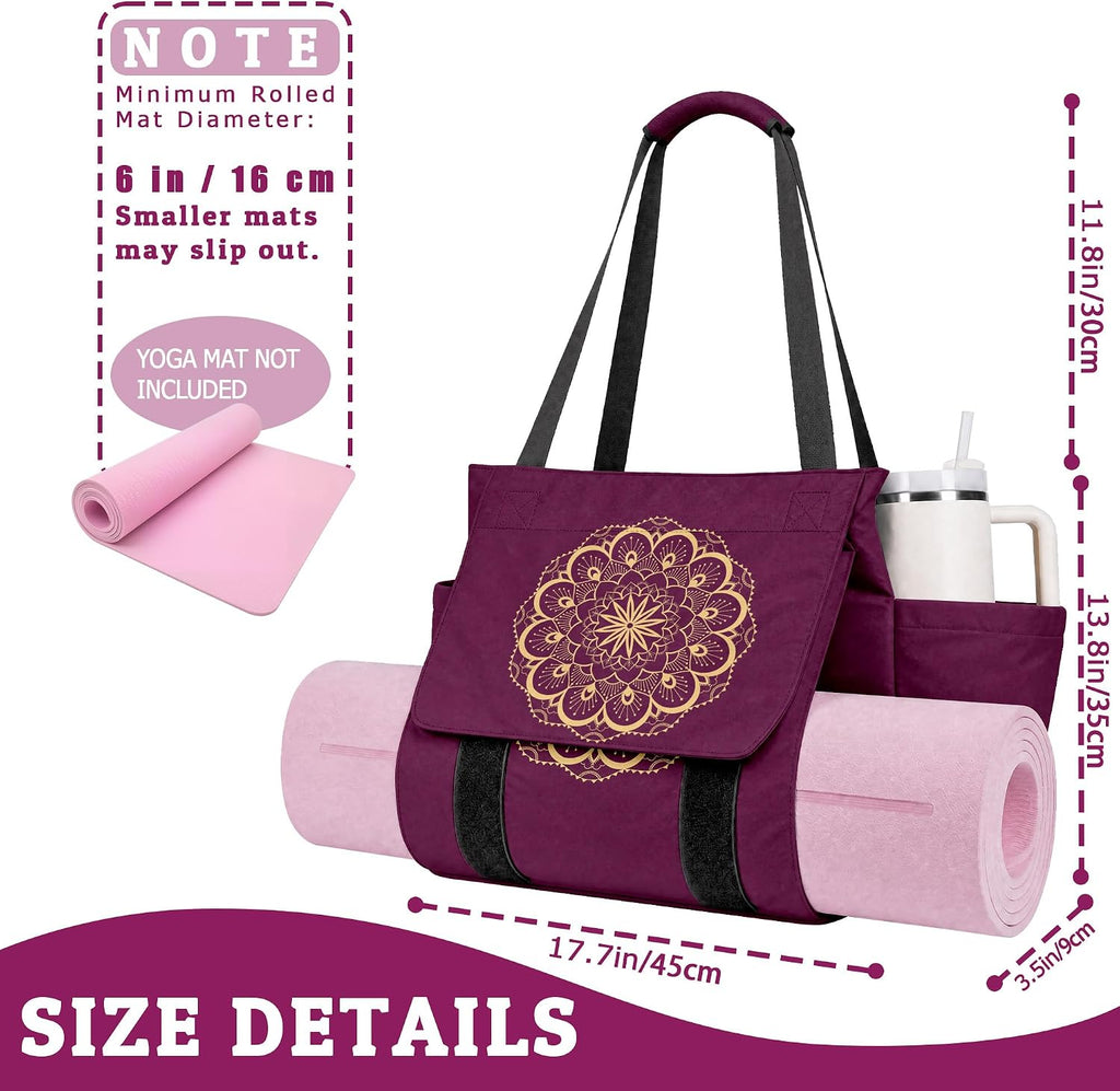 Bolsa para esterilla de yoga, bolsas de gimnasio para mujeres y