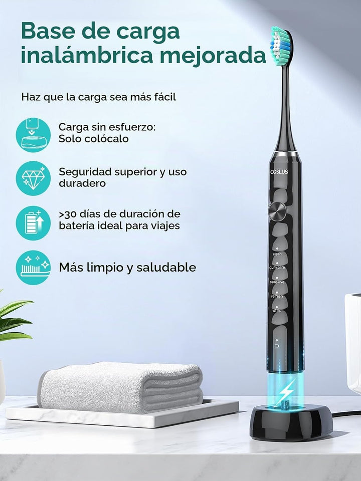 COSLUS Cepillo de dientes eléctrico C40 Sonic para adultos: 47000 V...