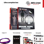 BRANK SPORTS® Juego de cuerda de velocidad con 3 cables de repuesto de acero | Ideal para Crossfit, fitness, boxeo y doble debajo fácil | Cuerdas de salto para fitness mujeres y hombres bolas de