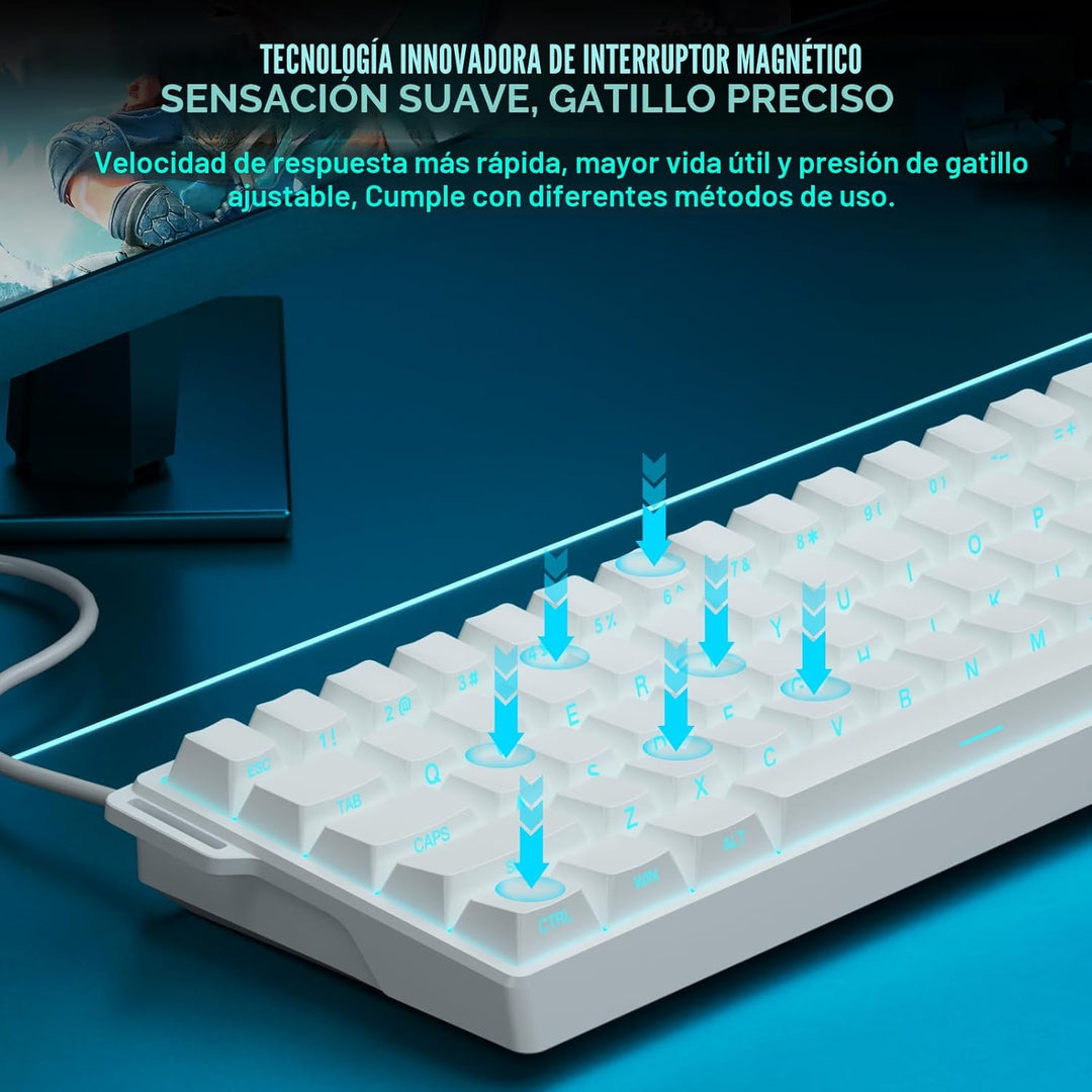 Aula WIN60 HE - 60% Teclado mecánico para juegos con cable, interru...