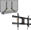 Perlegear Soporte de barra de sonido con altura ajustable de hasta 15 libras PGSM04B, soporte de pared de TV inclinable para televisores de 42 a 90 pulgadas con ajuste de nivelación de hasta 132