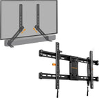 Perlegear Soporte de barra de sonido con altura ajustable de hasta 15 libras PGSM04B, soporte de pared de TV inclinable para televisores de 42 a 90 pulgadas con ajuste de nivelación de hasta 132