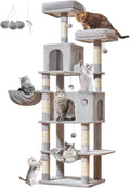 Taoqimiao Gran Árbol para Gatos, 73 in de Altura Torre para Gatos con 2 Dens Felinos Acolchados