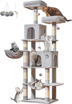 Taoqimiao Gran Árbol para Gatos, 73 in de Altura Torre para Gatos con 2 Dens Felinos Acolchados