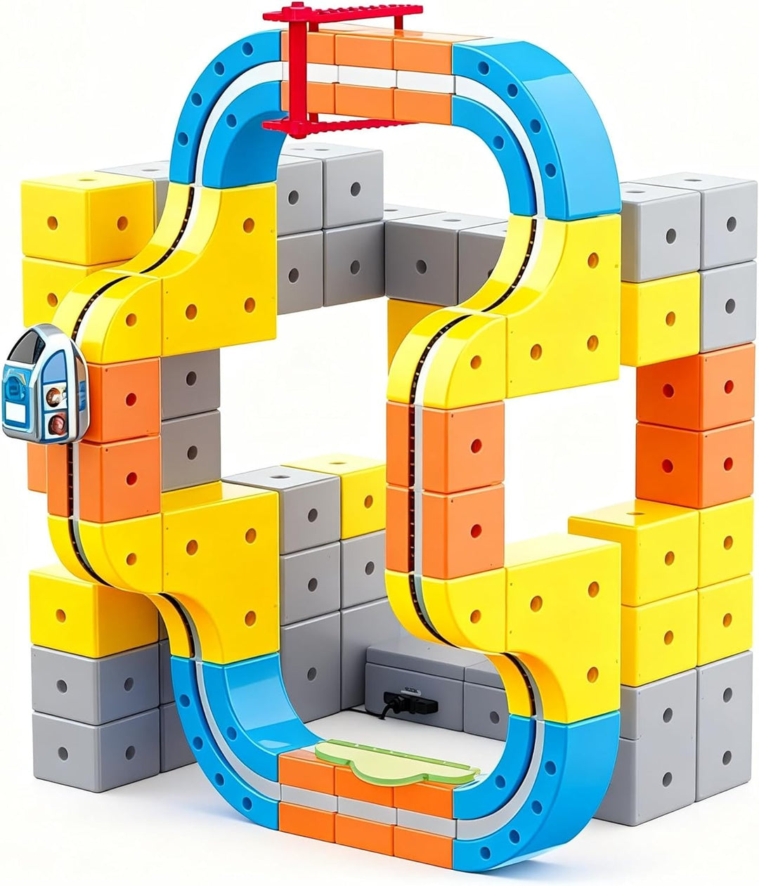 klick Rail - Juego de tren eléctrico 67 piezas 3D flexible