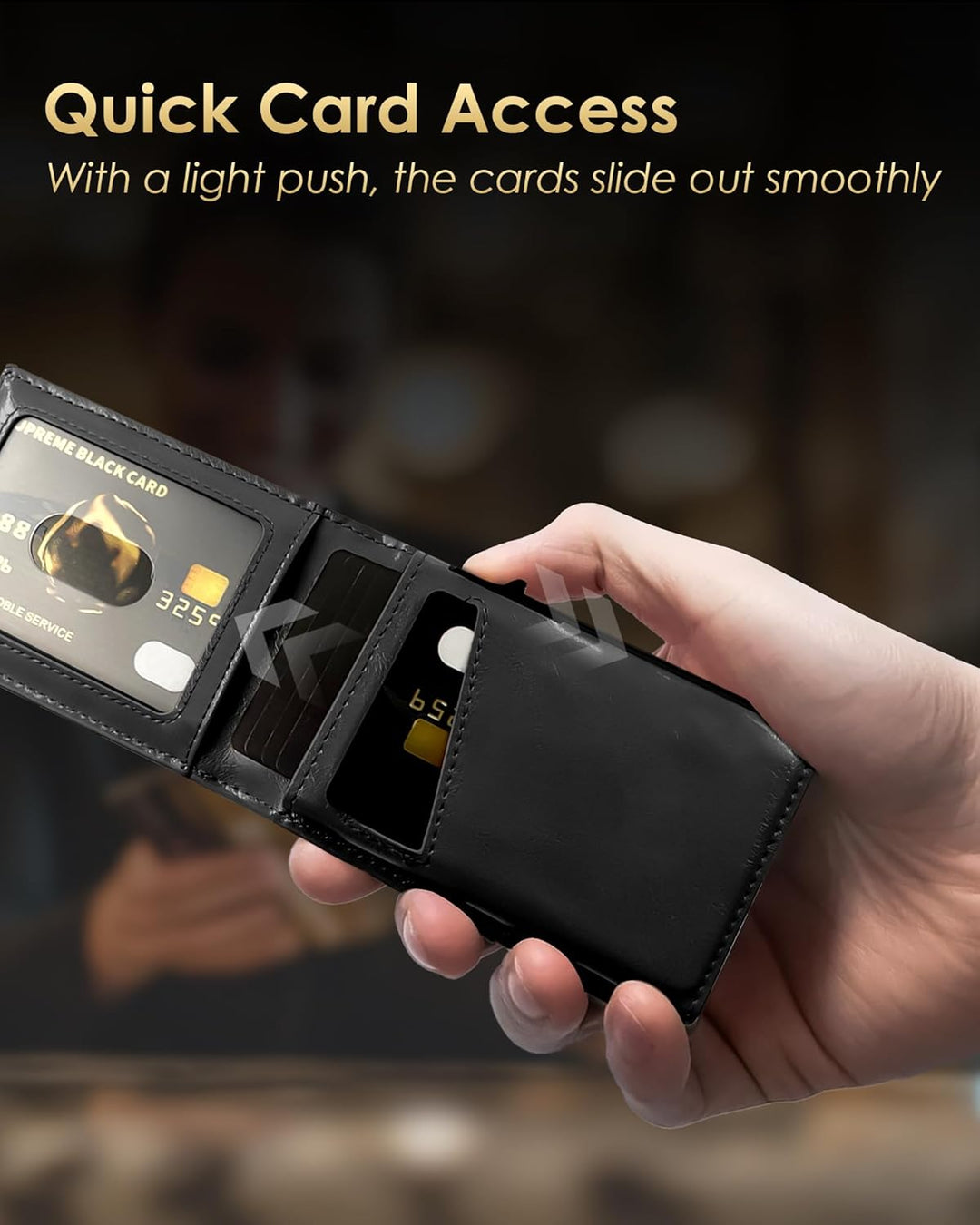 QLD Cartera para hombres \u2013 Bloqueo RFID [funcional y práctico]...