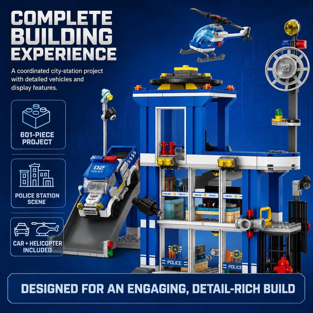 Juegos de bloques de construcción para adultos, 601 piezas