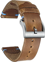 hemsut h Horween - Correas de reloj de cuero para hombre, correa de cuero de liberación rápida para reloj, envoltura de repuesto de 0.71 pulgadas, 0.78 pulgadas, 0.86 pulgadas