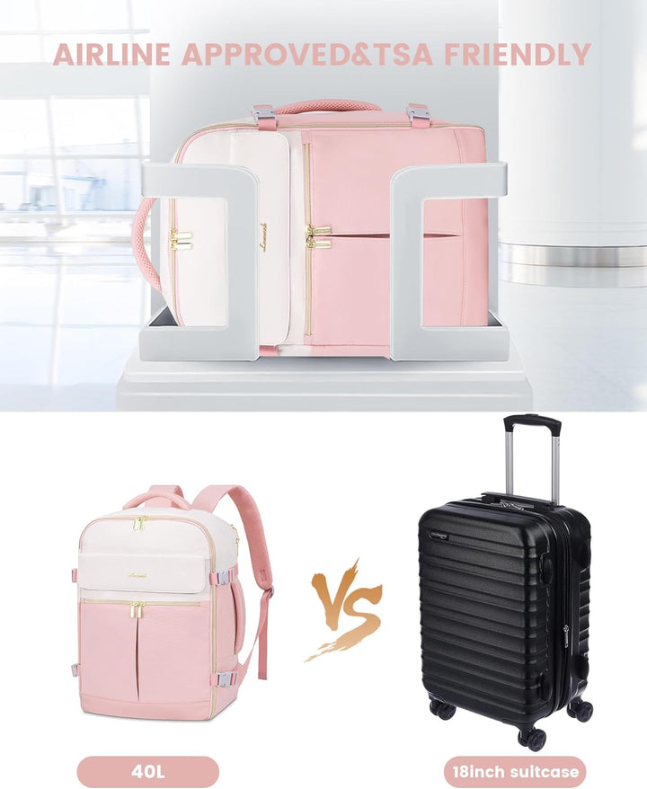 LOVEVOOK - Mochila de mano, mochila de viaje de 40L para mujer con...