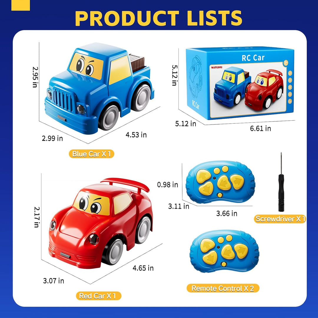 Coche de control remoto para niños pequeños de 1-3 2-4 3-5