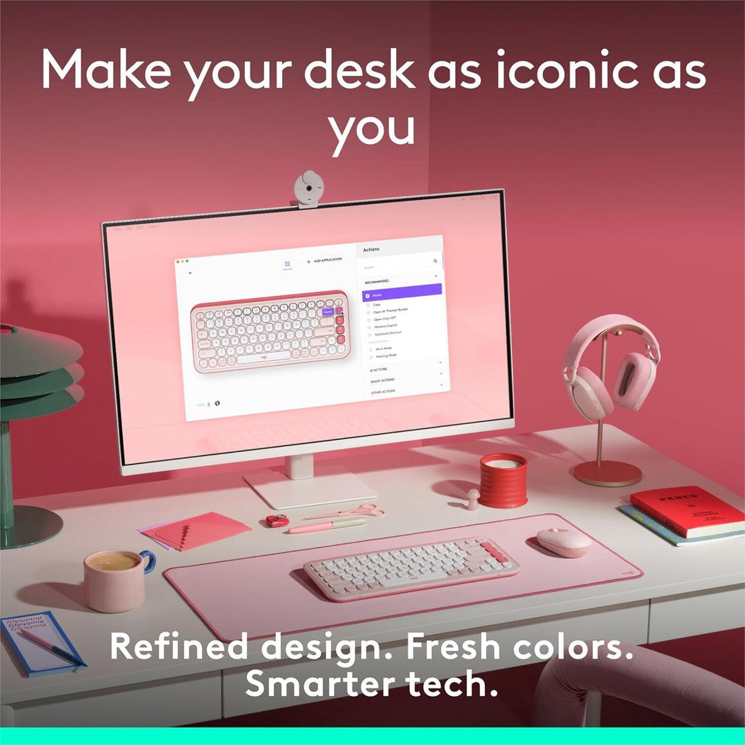 Logitech POP ICON Keys Teclado Bluetooth inalámbrico, escritura cóm...