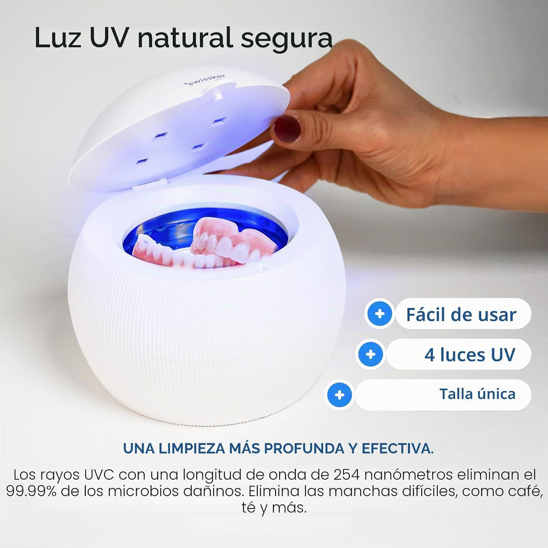 Swissker by Swissklip ShinePod - Cápsula de limpieza dental ultrasó...