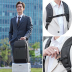 FENRUIEN Mochila de viaje de 17 pulgadas, color gris