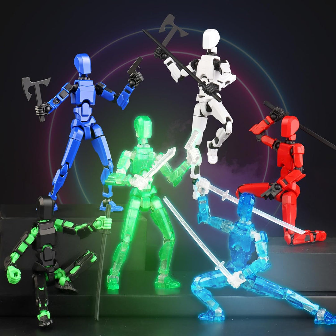 Juego luminoso de 13 figuras de acción, 6 figuras de acción de robo...