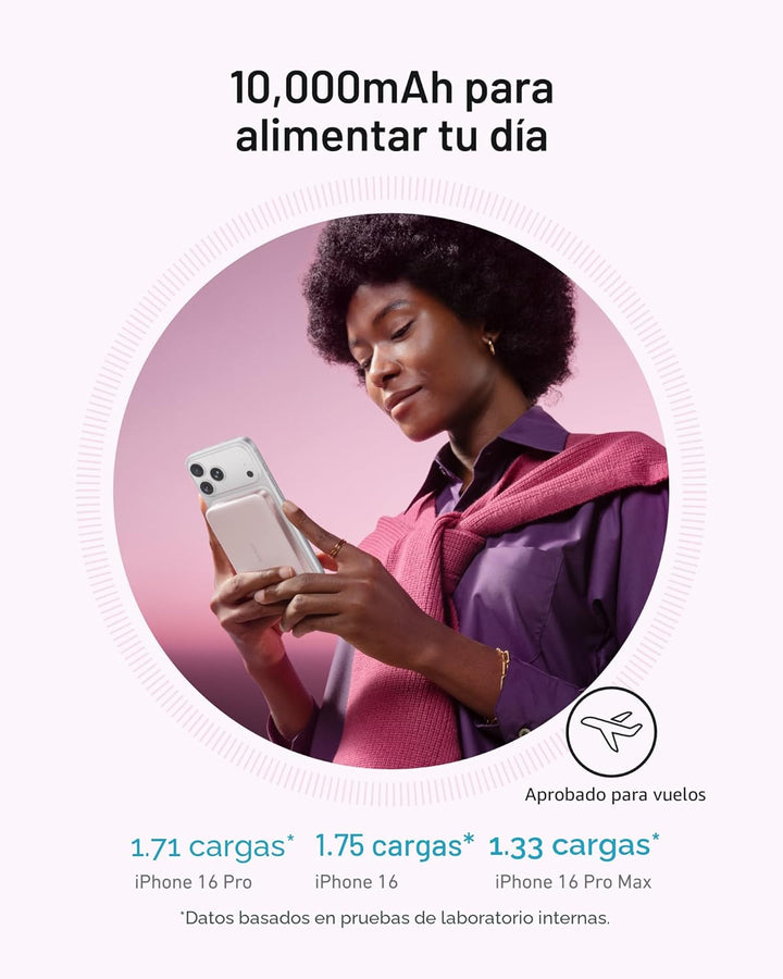 Anker MagGo Power Bank, batería magnética ultradelgada de 10,000 mA...