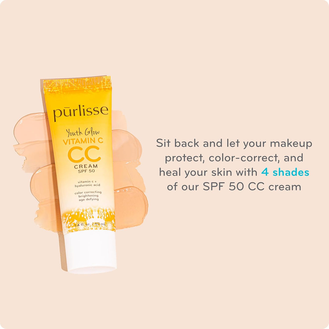 pūrlisse Youth Glow Vitamina C CC Crema con SPF 50 \u2013 Corrector...