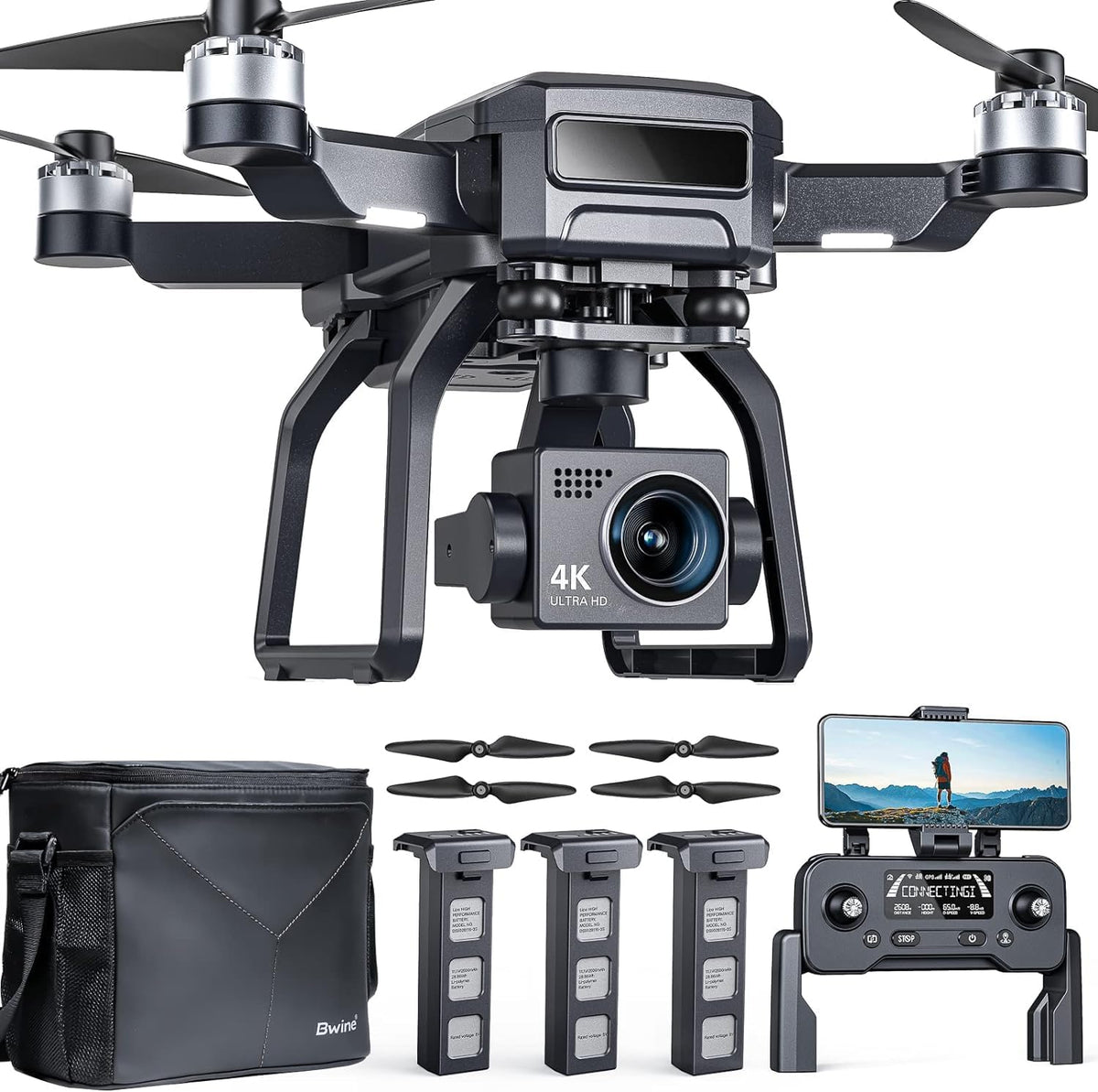 Bwine F7GB2 Pro Drones con cámara para adultos 4K UHD aéreo cardán de 3