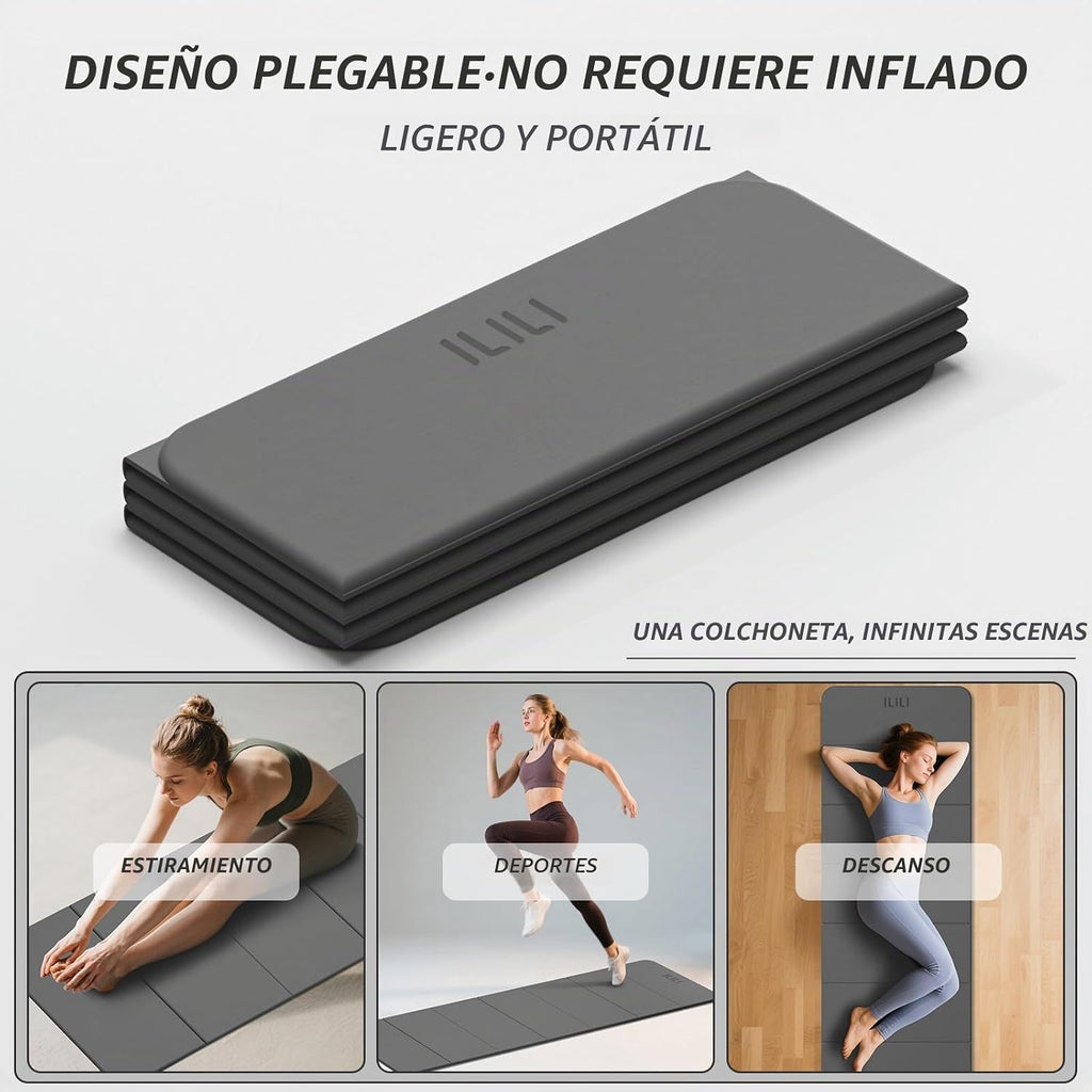 ILILI Tapete de Yoga Plegable 71 * 24 * 0.3 Pulgadas