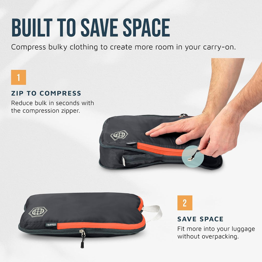 TRIPPED Travel Gear Paquete de 6 cubos de compresión para equipaje de mano